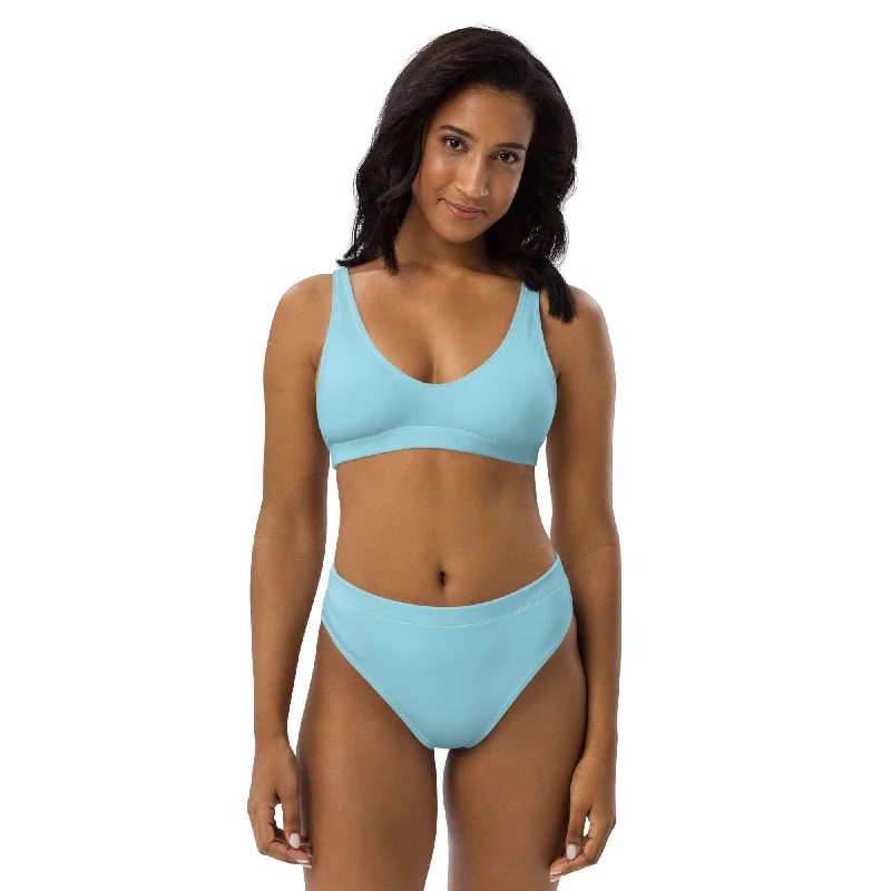 Blizzard Blue Recycled High-Waisted Bikini Cutout bikini, Sexy, Trendy, Fashionable