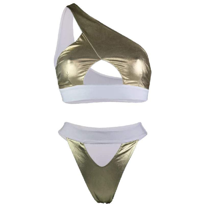 Shark Bay Bikini in Gold Dust | Pearl Reversible Lace bikini, Feminine, Sexy, Comfortable