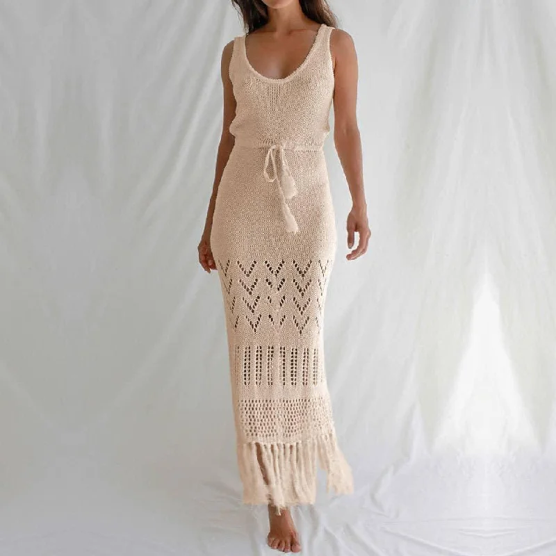 Solid Color Bikini Swimwear Cover Up Dress HL7377 Lace-up bikini, Sexy, Fashionable, Trendy