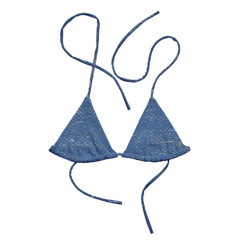 Women's ADAPT - String Bikini Top - Blue Ocean | Shark Grey Floral print bikini, Feminine, Summer style, Trendy