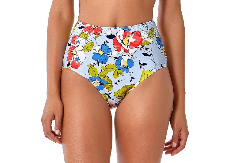 Anne Cole Womens Brigitte Quilted High Waist Bikini Bottom (Blue Floral,X-Small) Backless bikini top, Sexy, Trendy, Fashionable Anne Cole Womens Brigitte Quilted High Waist Bikini Bottom (Blue Floral,X-Small) Backless bikini top, Sexy, Trendy, Fashionable