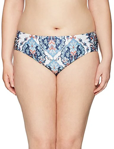 BECCA ETC Women's Plus Size Naples Hipster Bikini Bottom, Multi, 0X Animal print bikini, Bold, Sexy, Fashionable BECCA ETC Women's Plus Size Naples Hipster Bikini Bottom, Multi, 0X Animal print bikini, Bold, Sexy, Fashionable
