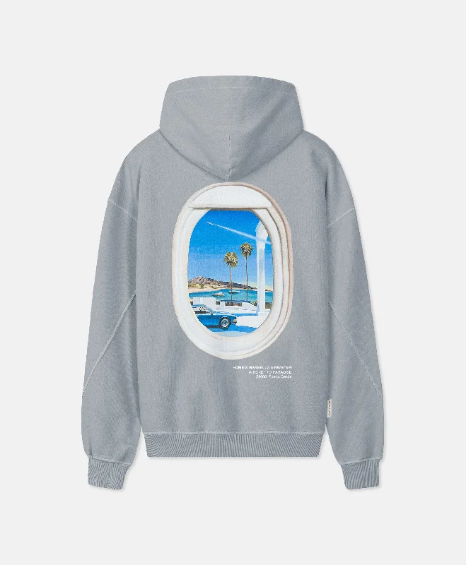 VIDEOGAME HOODIE 6.0 VINTAGE LIGHT GREY Hoodie with Hem Lace Feminine Delicate