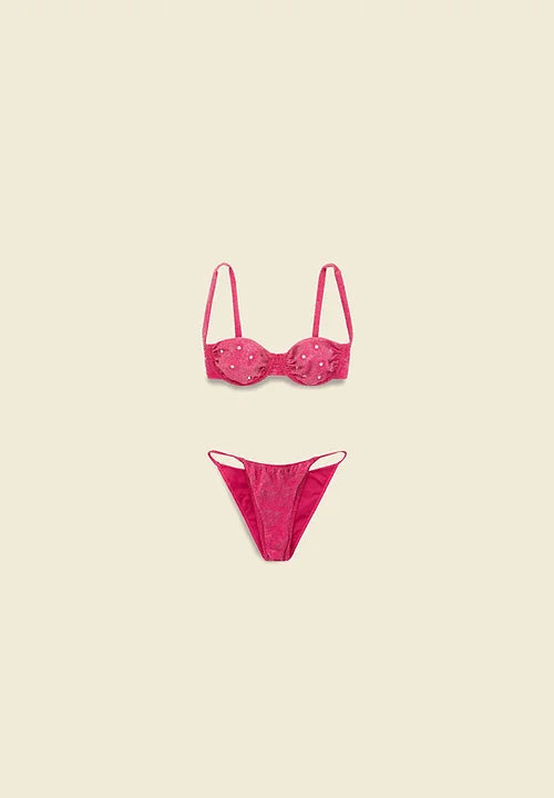 Clarity Bikini - Pink Sapphire Bandeau bikini set, Strapless, Sexy, Comfortable