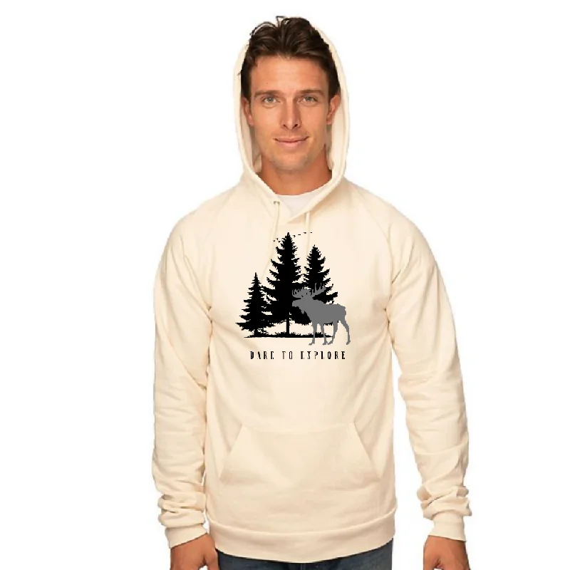 Dare to Explore Organic Cotton Hoodie Hoodie with Pastel Soft Subtle