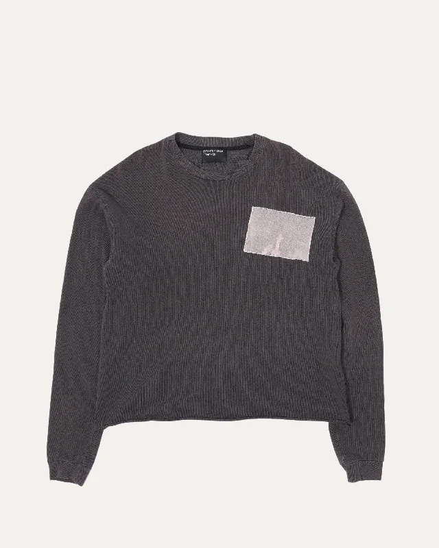 Assemblage Heroin Needle Patch Long Sleeve T-Shirt-- Oversized T-Shirt Spandex breathable