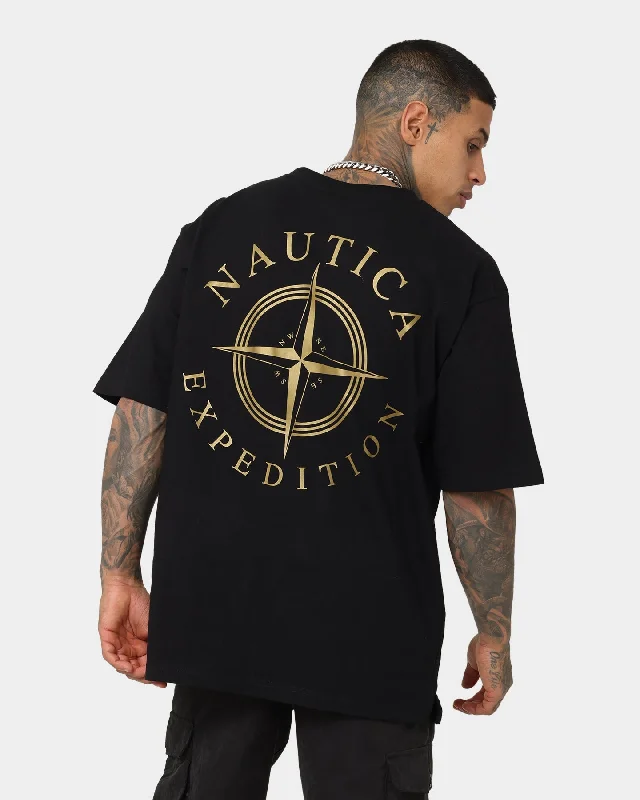 Nautica Dontea T-Shirt Black/Gold-- Machine Wash Dry Clean Hand Wash