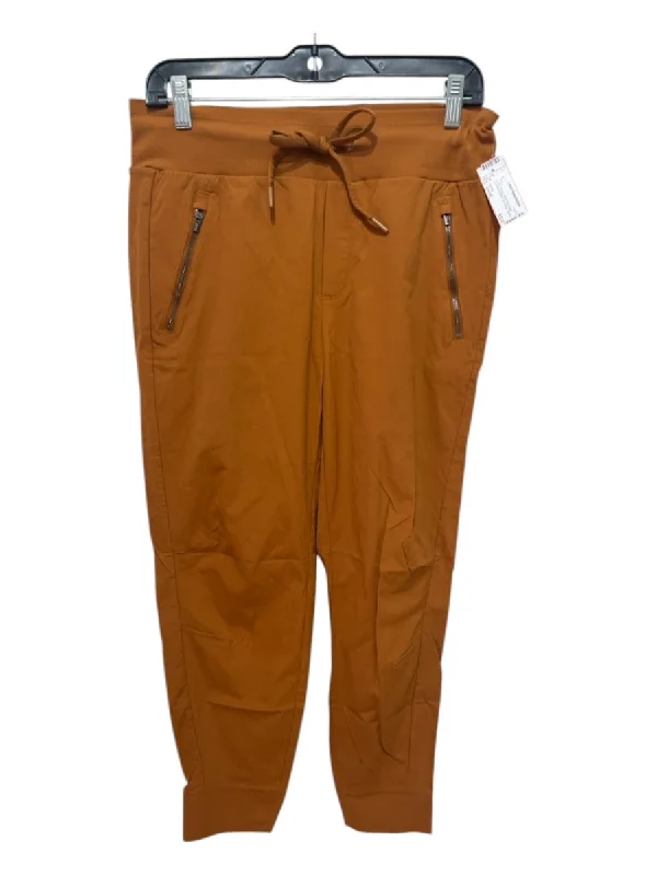 Athleta Size Small Dusty Orange Nylon Blend Elastic Drawstring Waist Pants Elegant Trouser Pants