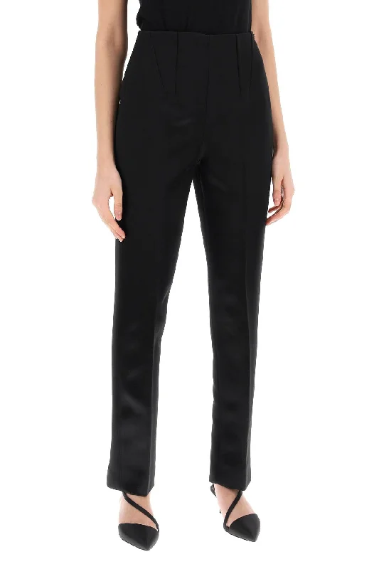Sportmax Netted Pants With Reinforced Chic Black Leggings