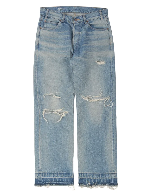 Distressed Skater Jeans Stylish Tapered Fit Jeans