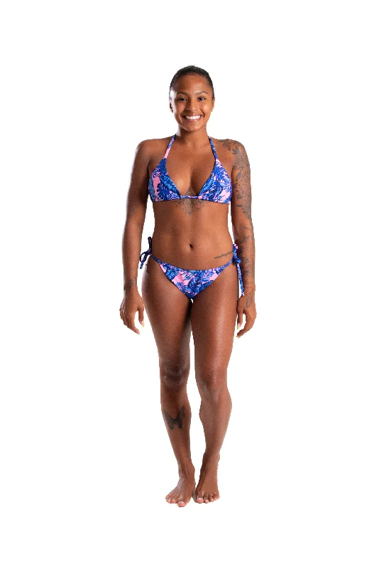 Side String Bikini, Purple Leaves Adjustable bikini bottom, Custom fit, Comfortable, Sexy