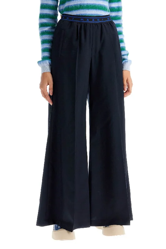 Marni Tropical Wool Palazzo Pants For Comfortable Maternity Pants