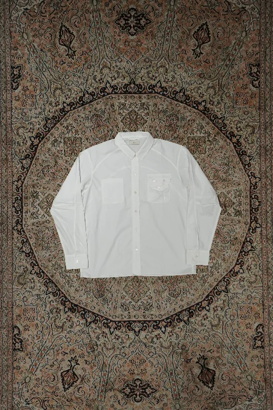 STEAF PRESENT SHIRT (PURE WHITE)-- Fleece Fabric Down Fabric Feather Fabric
