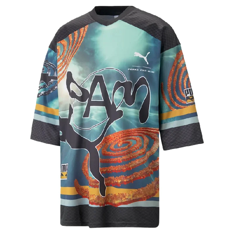 Puma x PERKS AND MINI AOP Hockey Jersey Black Bronze Jersey Tee