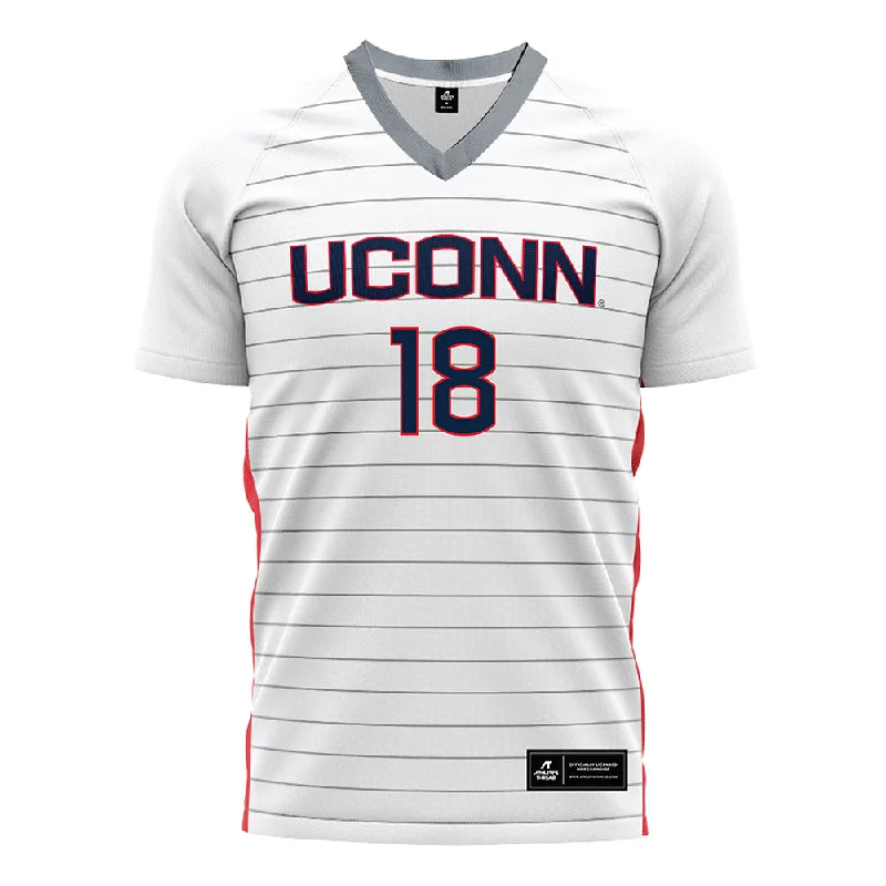 UConn - NCAA Women's Soccer : Laci Lewis White Jersey Glamorous Jersey Tee