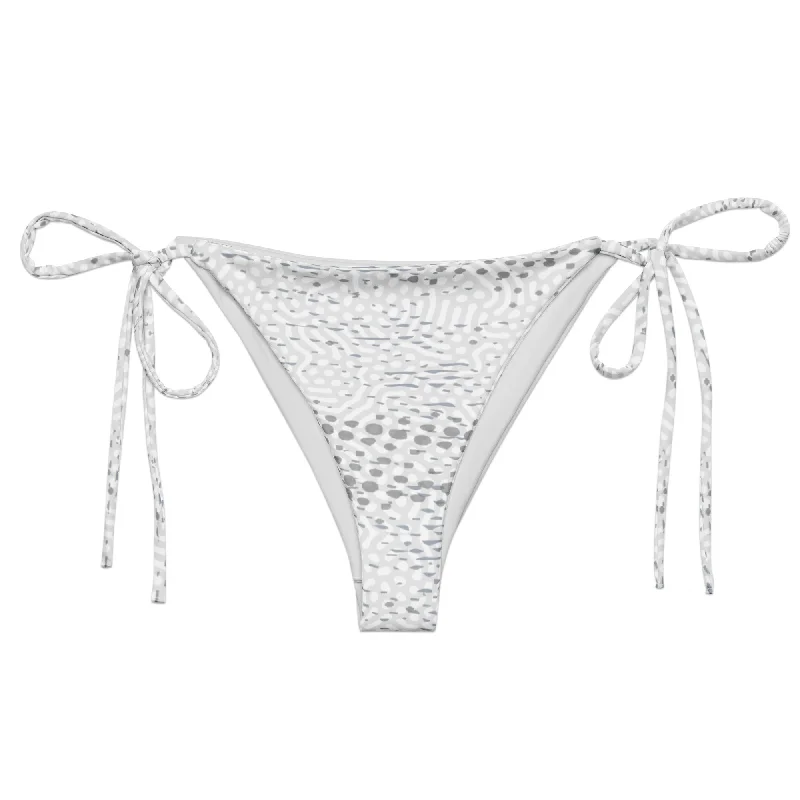 Women's ADAPT - String Bikini Bottom - Cloud White | Shark Grey Frilly bikini, Feminine, Trendy, Chic