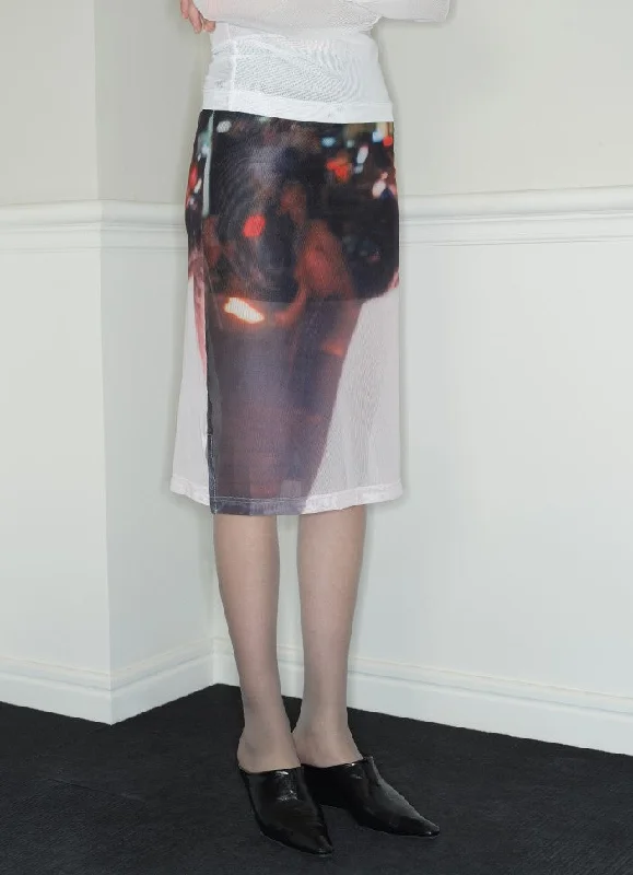 Mesh Low-waisted Slimming One-step Skirt RUN0028 low waist skirt
